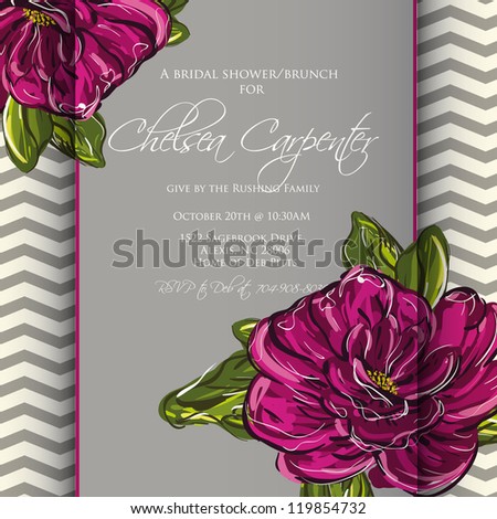 Wedding card or invitation with abstract floral background. Greeting postcard in grunge or retro vector Elegance pattern with flowers roses floral illustration vintage style Valentine anniversary