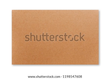 Brown paper card board for background.