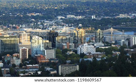 A View of Portland, Oregon downtown
