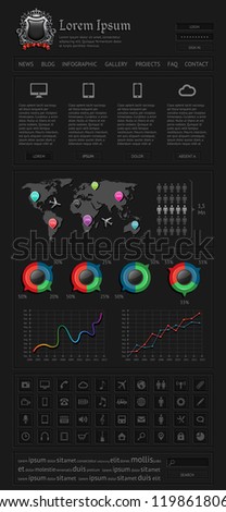 Infographics  and web elements. EPS10 vector illustration.
