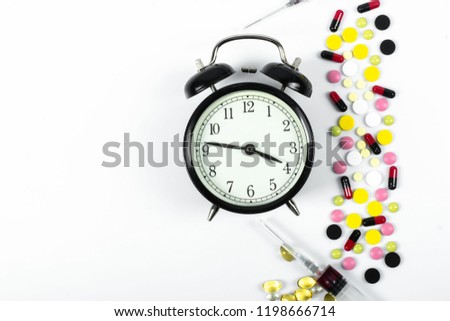 Many colorful pills and tablets isolated on white. vitamin pills. Collection of medicine pills.Lots of different medicine drugs, pills, tablets, capsules. Concept of health. Hurry up to be treated