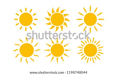 Sun Set icon vector