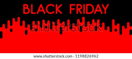 Black friday sale red abstract promo banner. Advertising for shop. Vector background. 
