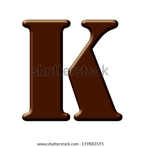 chocolate font: the letter K