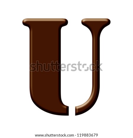 chocolate font: the letter U