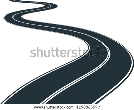 isolated road - clip art illustration
