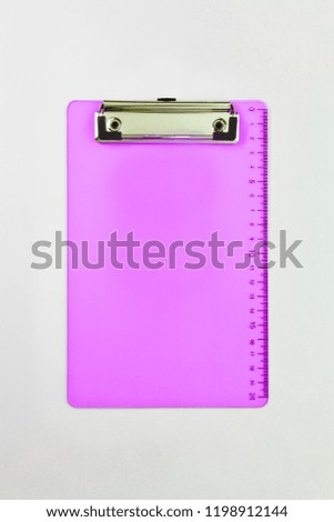 Colorful clipboard on white background
