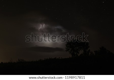 an awesome shot of lightning from Apple Blossom Scenic Overlook in La Crescent, MN.