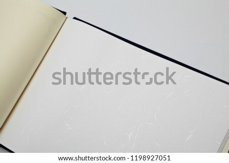 guest book on white background