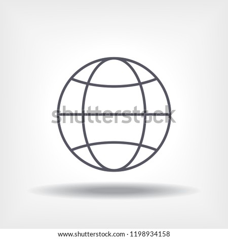planet icon globe, vector,