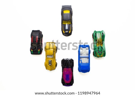 
Baby cars on a white background