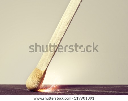Match Ignition Close Up Royalty-Free Stock Photo #119901391
