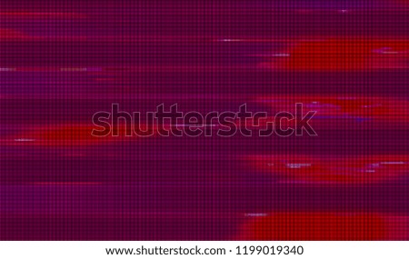 Abstract glitch digital color pixel noise. Background of the damaged television image. Vector illustration.