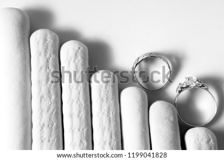 wedding ring at ice cream n cookies
