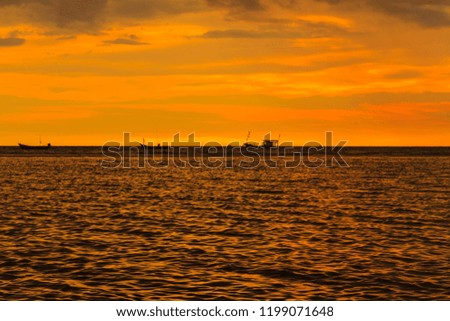 sea silhouette at twilight