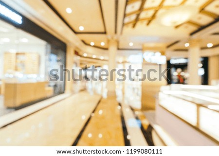 Abstract blur and defocused beautiful luxury shopping mall of department store for background