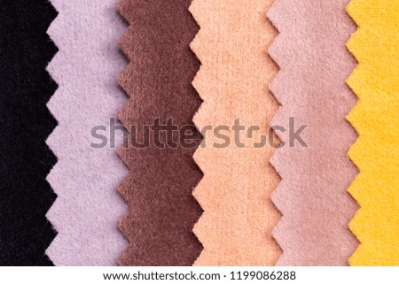 multicolor of felt fabric textured and background