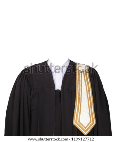 Woman Lawyer Suit Without Head on White Background.