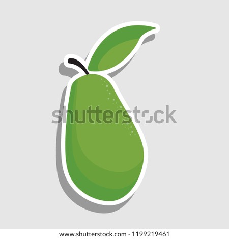 mango logo design. cute little fruit icon. vector illustration