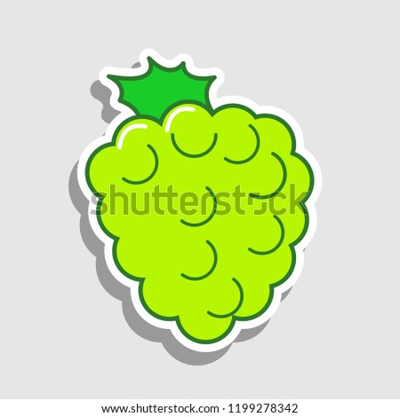wine logo design. cute little fruit icon. vector illustration