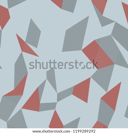 Geometric vector pattern. Seamless geometry pattern or background. Abstract polygon background. Poster, card, textile, wallpaper template.
