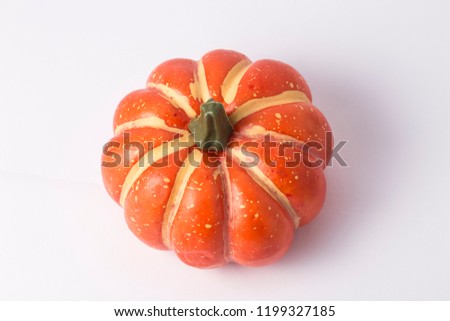 Halloween orange pumpkin isolated on white background