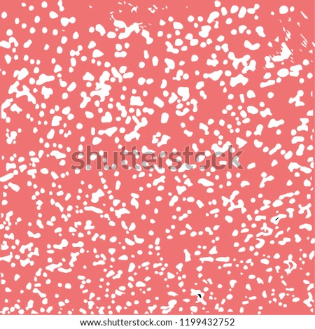 Seamless vector light red and white background with random elements. Tileable ornament. Dotted abstract pattern