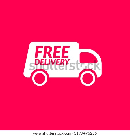 free delivery icon.shipping delivery truck  Royalty-Free Stock Photo #1199476255