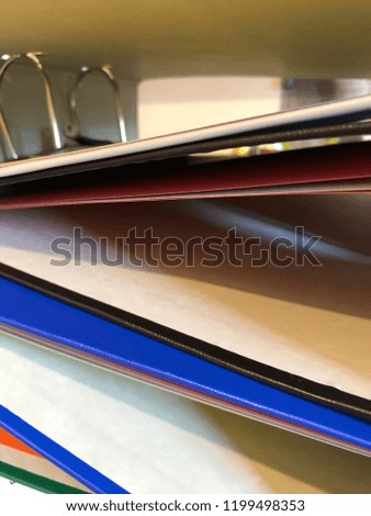 Ring binders (folder) with dividing sheets