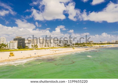 Aerial photography Miami Beach FL USA