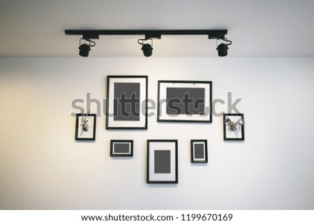 Photo Frame On Wall with studio light