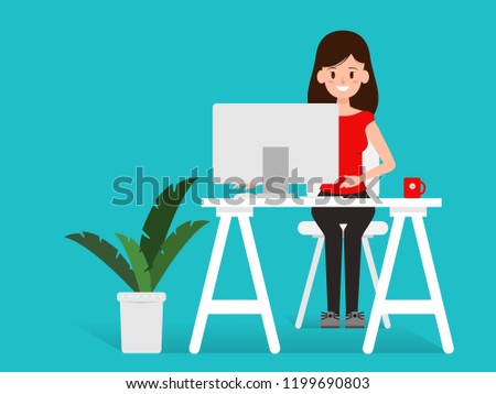 character people working or freelance job.