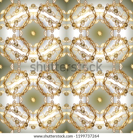 Graphic modern seamless pattern on black, brown and beige colors. Wallpaper baroque, damask. Seamless floral pattern. Seamless raster background.