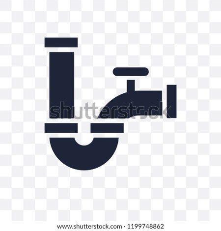 Pipe transparent icon. Pipe symbol design from Construction collection. Simple element vector illustration on transparent background.