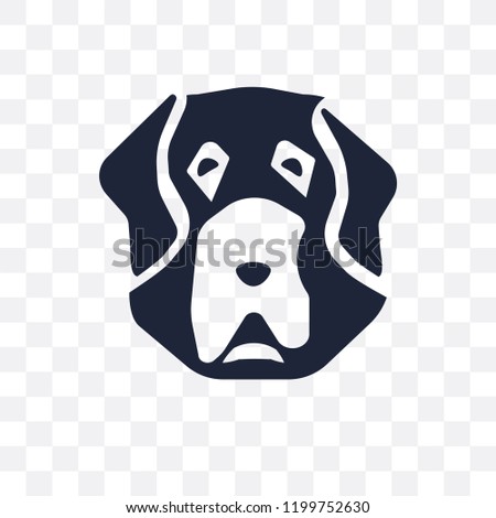 St. Bernard dog transparent icon. St. Bernard dog symbol design from Dogs collection. Simple element vector illustration on transparent background.