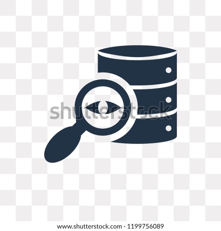 Data vector icon isolated on transparent background, Data transparency concept can be used web and mobile