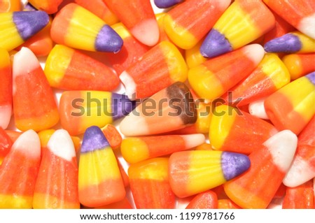 Close up of colorful candy corn.