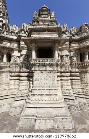 Chaumukha Mandir temple complex, Ranakpur, Rajasthan, India Royalty-Free Stock Photo #119978662