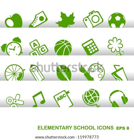 Education Icons, basics, elementary school