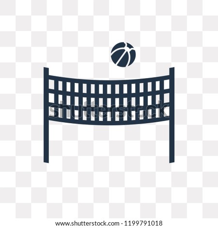 Beach volleyball vector icon isolated on transparent background, Beach volleyball transparency concept can be used web and mobile