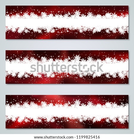 Christmas and New Year luxury red vector banners collection
