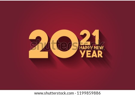 Happy New Year 2021 Design. Royalty-Free Stock Photo #1199859886