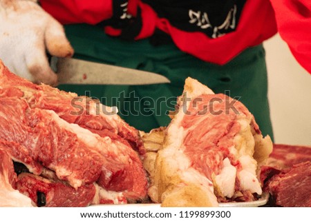 Steak Meat Cutting 