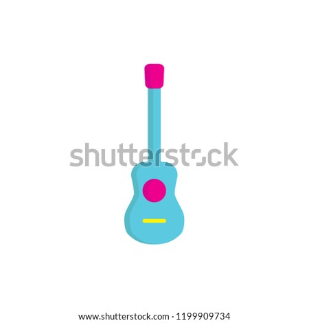 guitar icon vector. icon with flat style