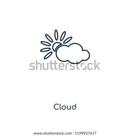 Cloud concept line icon. Linear Cloud concept outline symbol design. This simple element illustration can be used for web and mobile UI/UX.