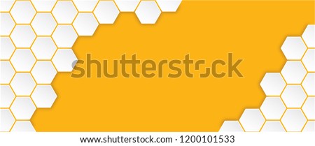 Abstract yellow orange beehive raster background plate icon. Honeycomb bees hive cells pattern sign. Funny bee honey shapes vector icons for banner, card or wallpaper. Fun texture hexagon cell signs. Royalty-Free Stock Photo #1200101533
