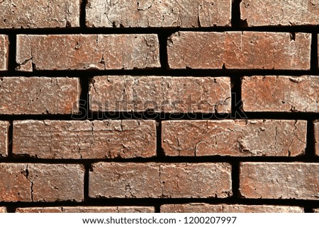 fantastic old auburn brick wall - abstract photo background