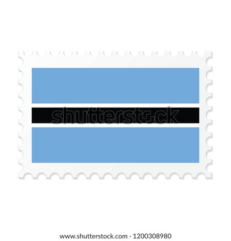 Botswana flag on white background vector image