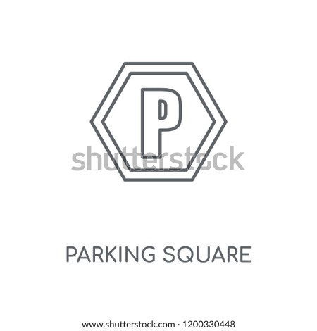 Parking Square Sign linear icon. Parking Square Sign concept stroke symbol design. Thin graphic elements vector illustration, outline pattern on a white background, eps 10.