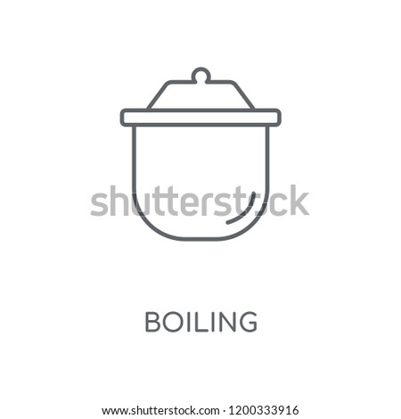 Boiling linear icon. Boiling concept stroke symbol design. Thin graphic elements vector illustration, outline pattern on a white background, eps 10.